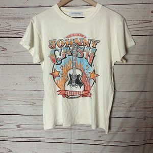 JOHNNY CASH THE ICON TOUR TEE VINTAGE WHITE